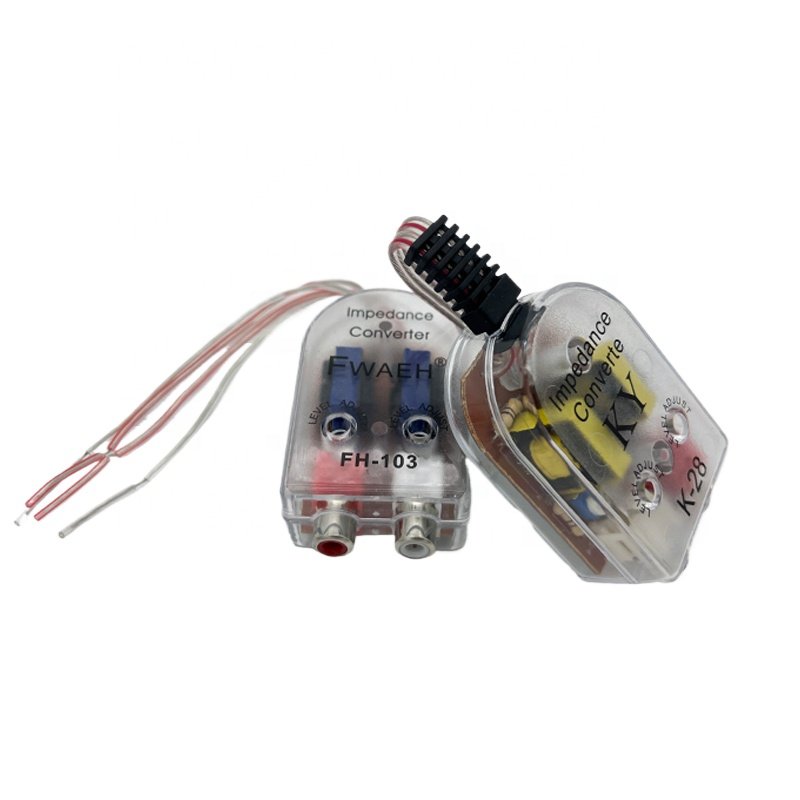 High quality active 12V stereo signal high to low converter car subwoofer amplifier audio adapter