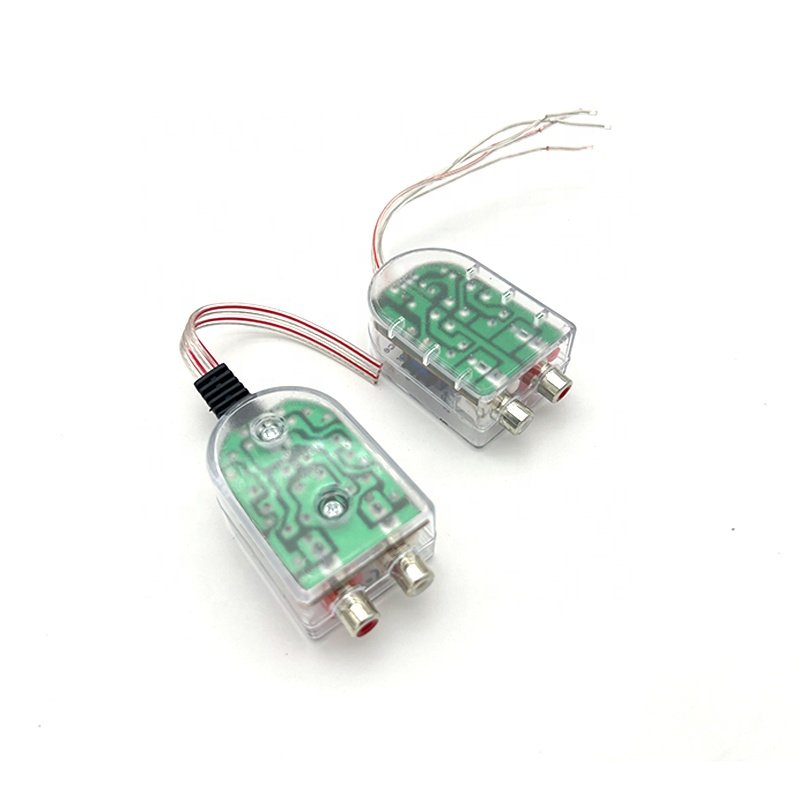 High quality active 12V stereo signal high to low converter car subwoofer amplifier audio adapter