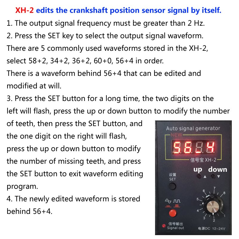 XH-2 Automobile Signal Generator Tester for Speed Sensor Crankshaft Sensor Magnetoelectric ABS Sensor of Cars Trucks Excavator