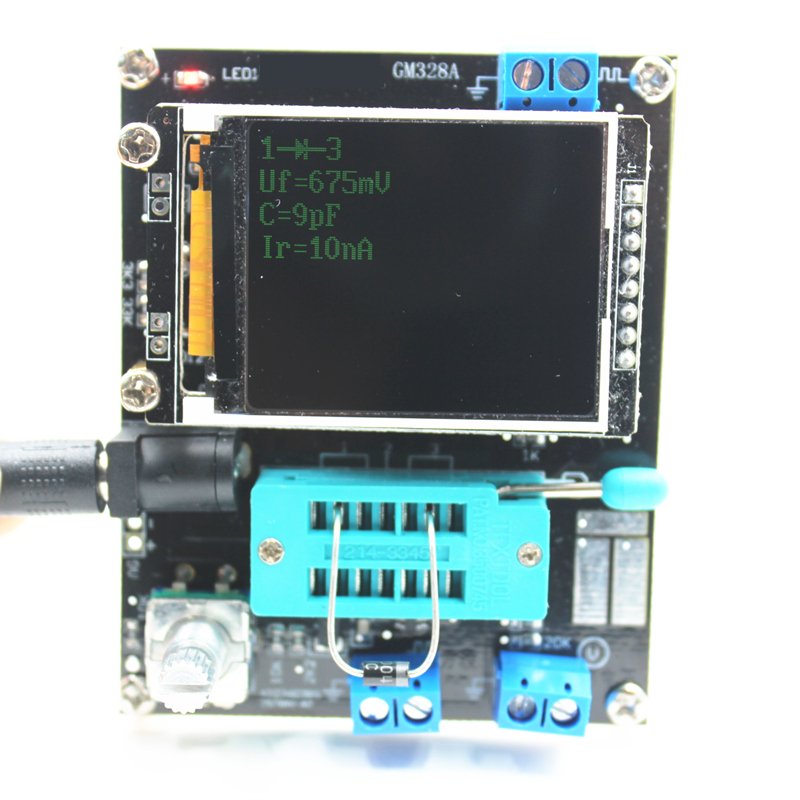 LCD GM328A Transistor Tester Diode Capacitance ESR Voltage Frequency Meter PWM Square Wave Signal Generator electronic kits