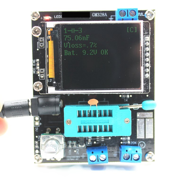 LCD GM328A Transistor Tester Diode Capacitance ESR Voltage Frequency Meter PWM Square Wave Signal Generator electronic kits