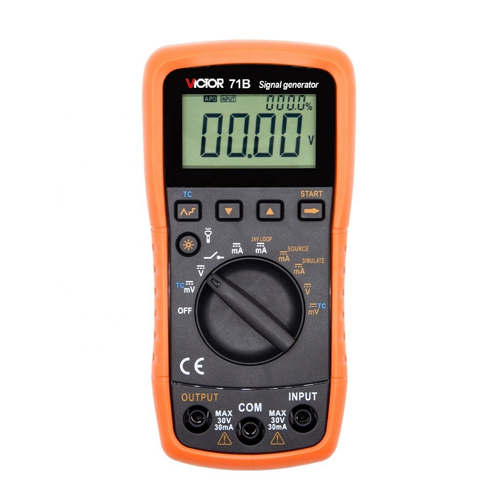 VICTOR 71B handheld signal generator 10V DC voltage 25mA loop power supply 24V simulate transmitter 8 thermocouple calibrator