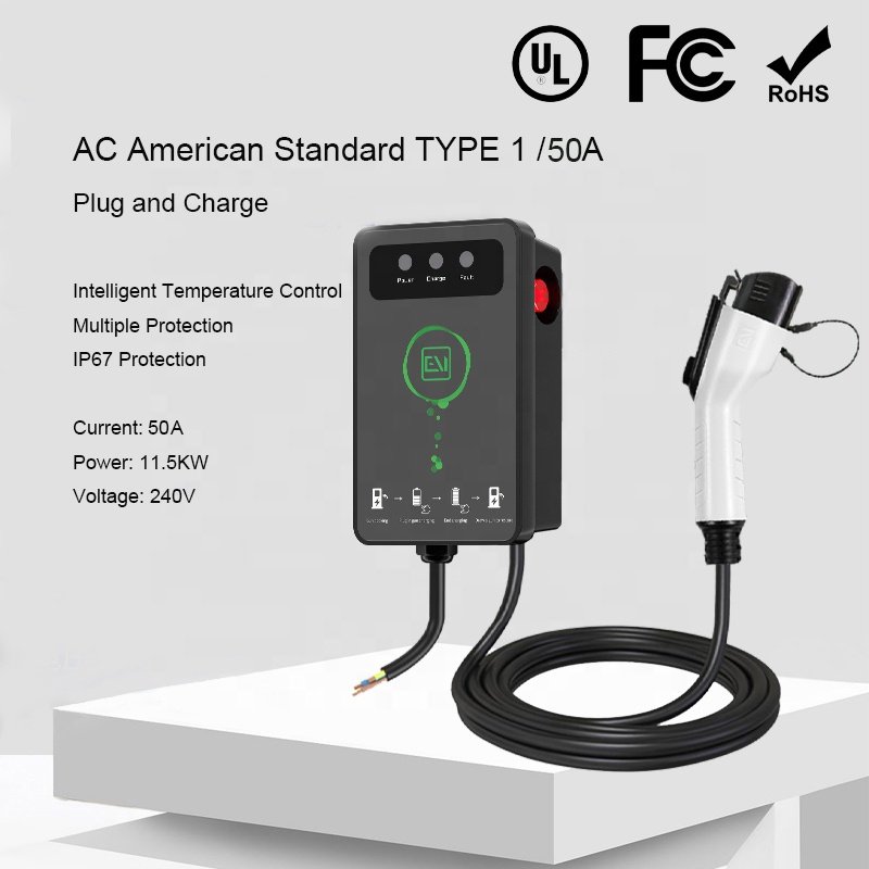 EV vehicle charging pies ZR-USO04-3 AC240V 50A 11.5KW IP67 protection plug and recharge safe and anti-theft for home charging