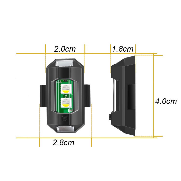 Universal LED Anti-collision Warning Light Mini Signal Light Drone with Strobe Light 7 Colors Turn Signal Indicator Motorcycle