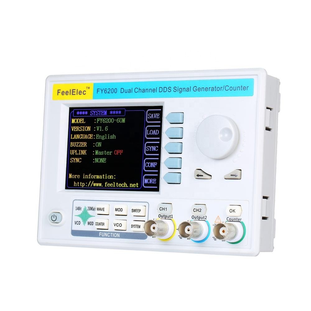 Signal Generator DDS Arbitrary Waveform FY6200-60M Signal Source Frequency Counter Dual Channel