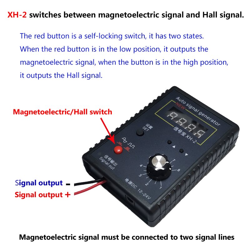 New XH-2 Vehicle Auto Signal Generator Hall Sensor Crankshaft Position Sensor Simulator 2Hz to 8KHz Car Repairing Tool