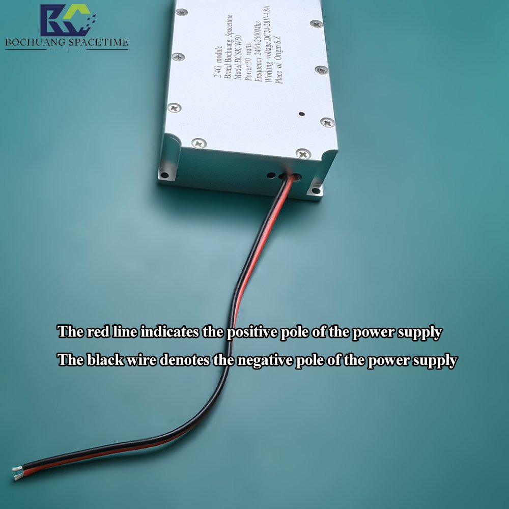 BCSK-W50 signal generator RF power amplification module 47dbm 2.4GHz 50W RF ICGAN chip UAV video interference module