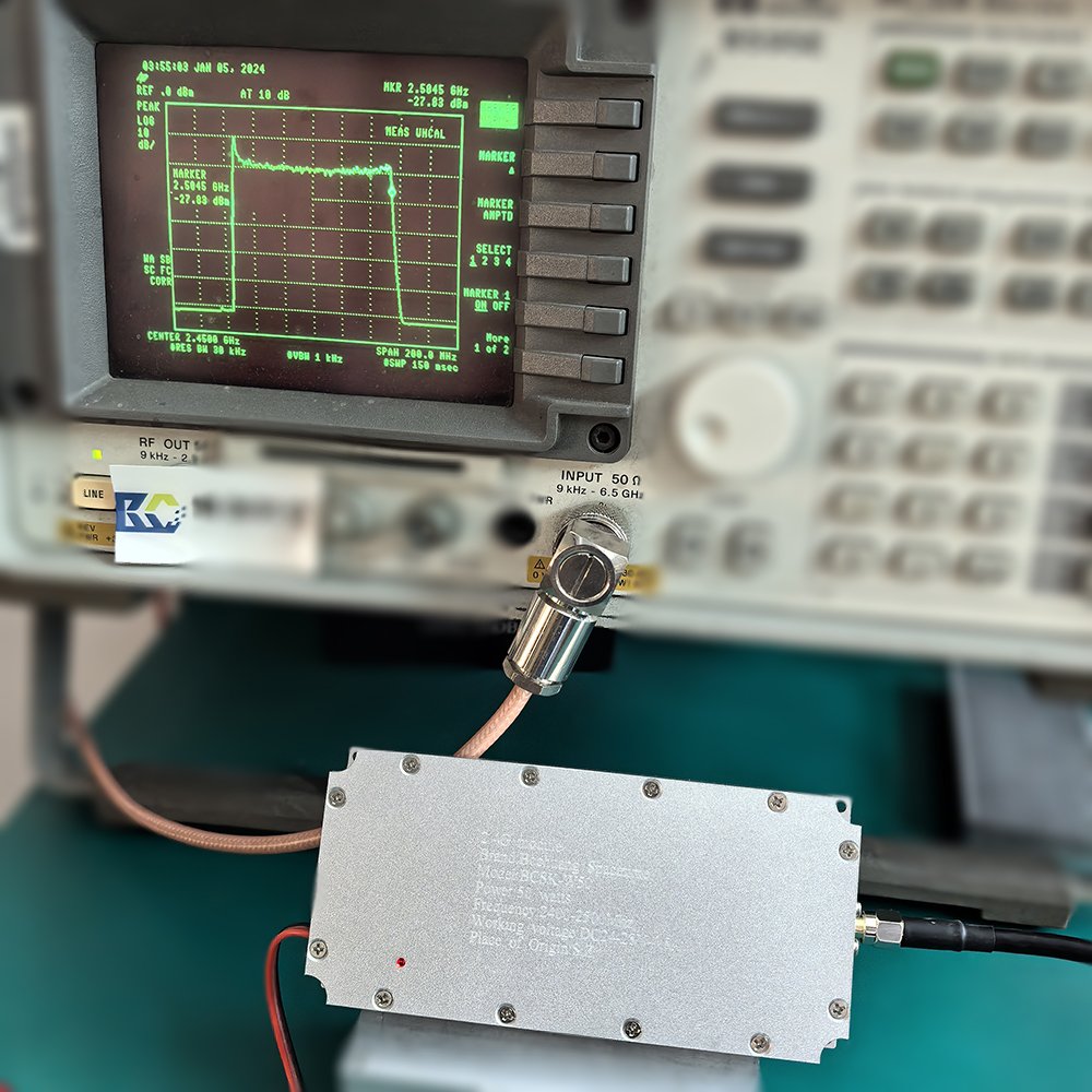 BCSK-W50 signal generator RF power amplification module 47dbm 2.4GHz 50W RF ICGAN chip UAV video interference module