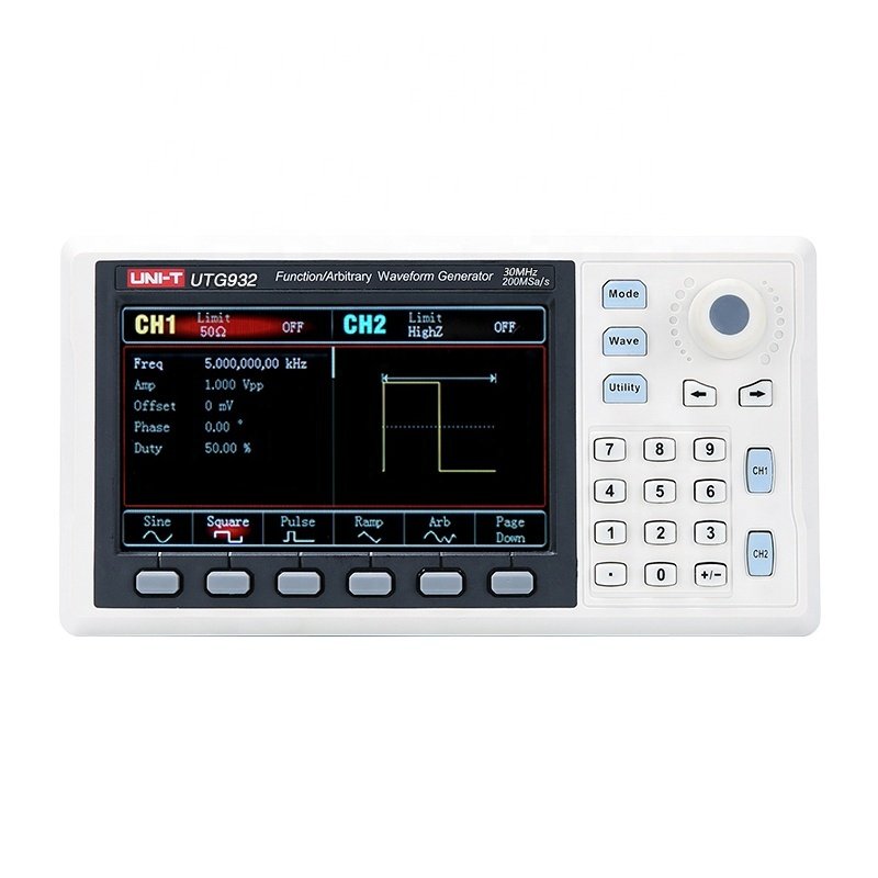 UNI-T UTG932E Function Arbitrary Waveform Generator Signal Source Dual Channel 200MS/s 14bits Frequency Meter 30Mhz