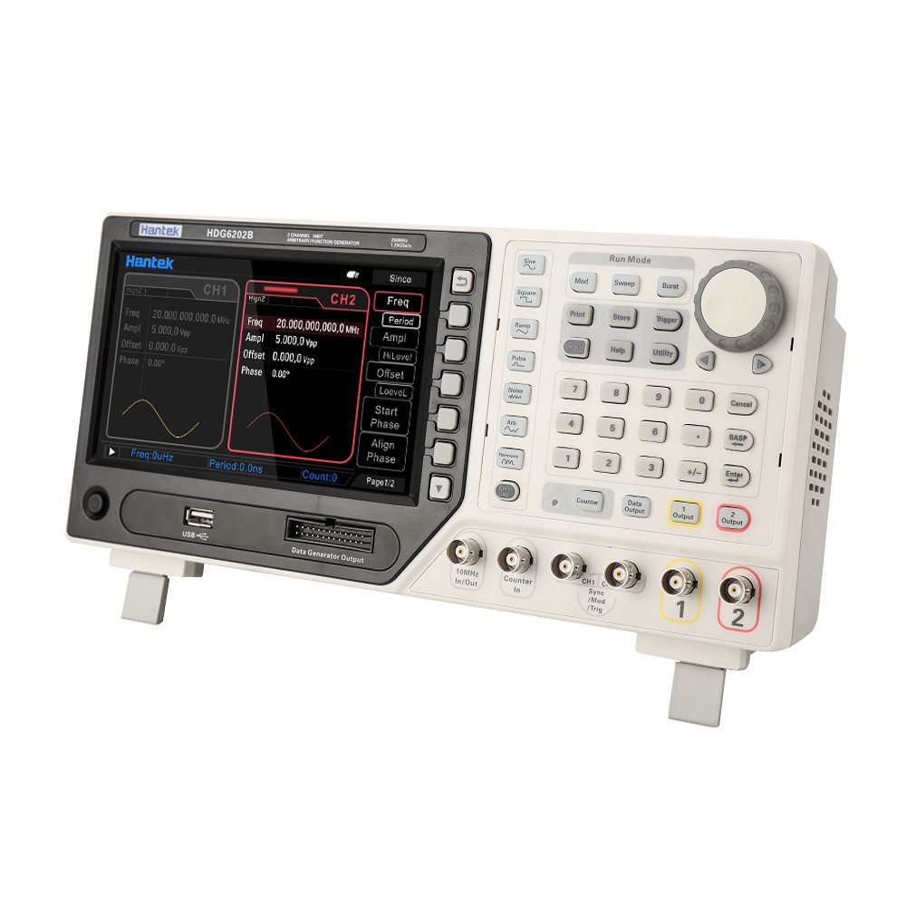 Hantek HDG6202B 200mhz 1.25gsa/s Function Signal Arbitrary Waveform Generator 1uhz~50mhz 1uhz~60mhz 1uhz~200mhz 1uhz~5mhz 16 Bit