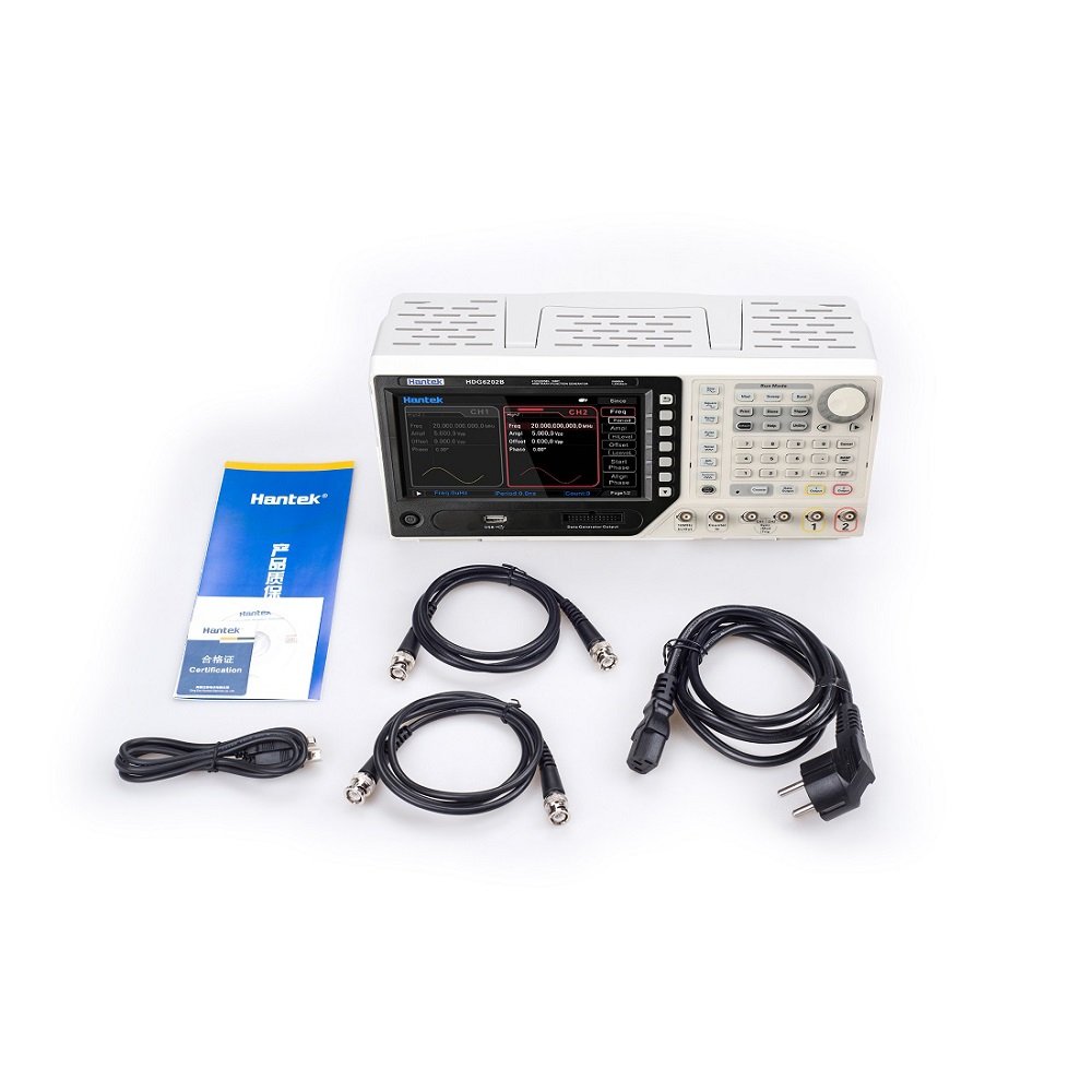 Hantek HDG6202B 200mhz 1.25gsa/s Function Signal Arbitrary Waveform Generator 1uhz~50mhz 1uhz~60mhz 1uhz~200mhz 1uhz~5mhz 16 Bit