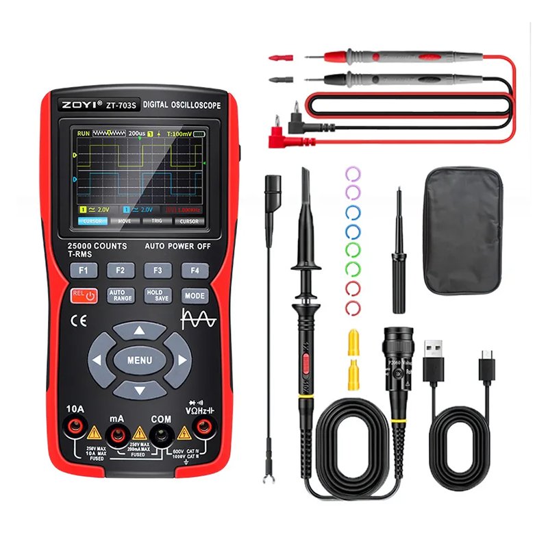 Signal generator 25000 counts multimeter digital Oscilloscope 3 in 1 ZOYI ZT703S