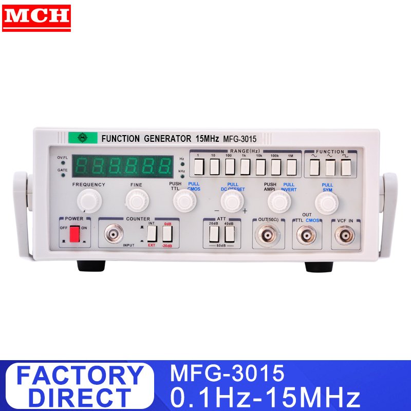 15MHz Digital Signal Generators With Frequency Counter Function Generator MFG-3015