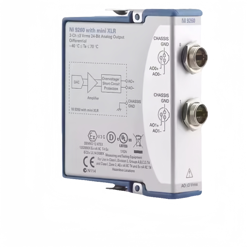 United States NI-9260 voltage output module BNC MINI-XLR dynamic signal generator Used or new
