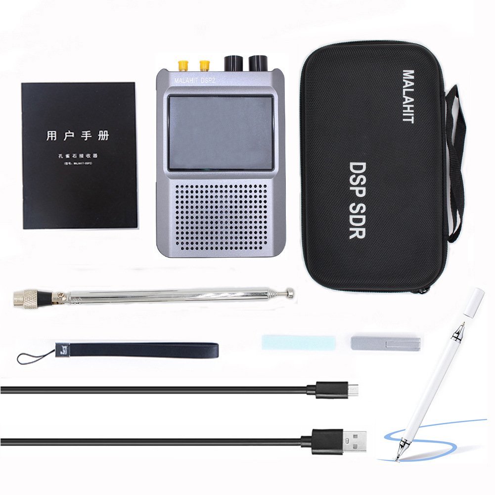 New Firmware 2.30 Second Generation DSP2 SDR Malachite Radio Receiver 10kHz-380MHz 404MHz-2GHz Stereo Radio 5000mAh Battery