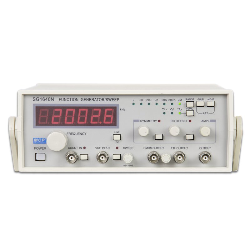MCP SG1600 - portable function signal generator small 2MHz counter power output CMOS sweep optional SG1634NSG1638NSG1640NSG1642N