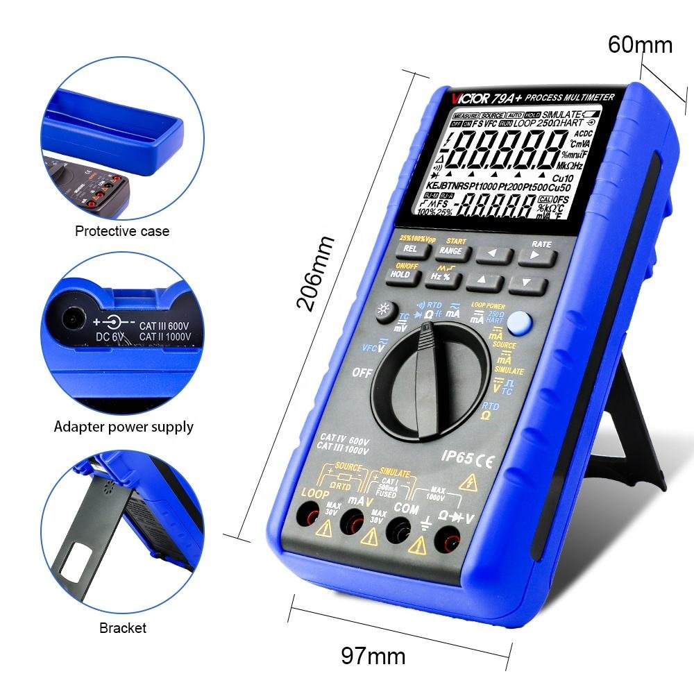 79A+ Loop Power Signal Generator 4 20ma Digital Process Multimeter RTD Thermocouple Calibrator Accuracy 0.05%
