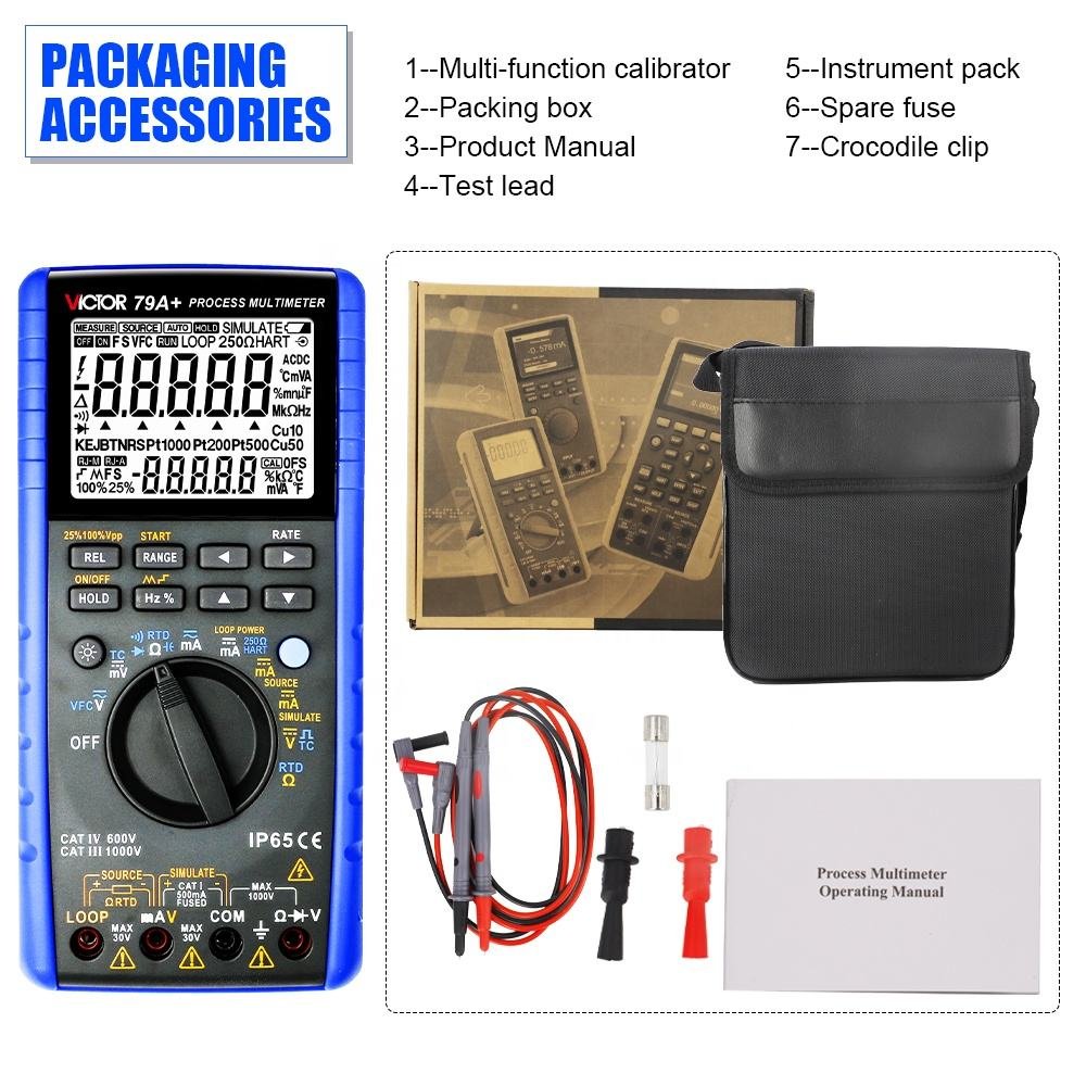 79A+ Loop Power Signal Generator 4 20ma Digital Process Multimeter RTD Thermocouple Calibrator Accuracy 0.05%