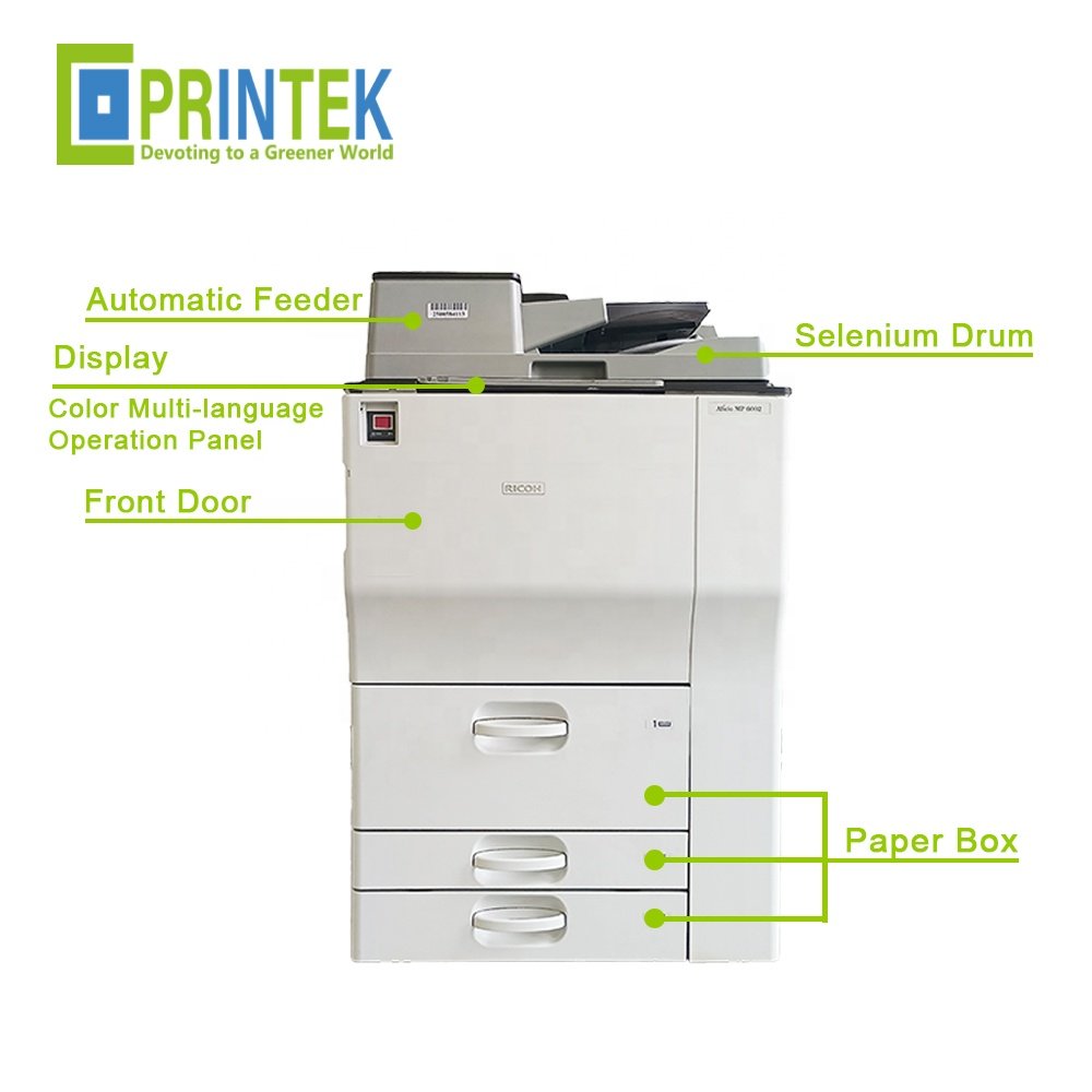 Top Sale Second-hand Monochrome Laser Printer Machine And Photocopy For Ricoh Aficio MP6002 7502 Copier