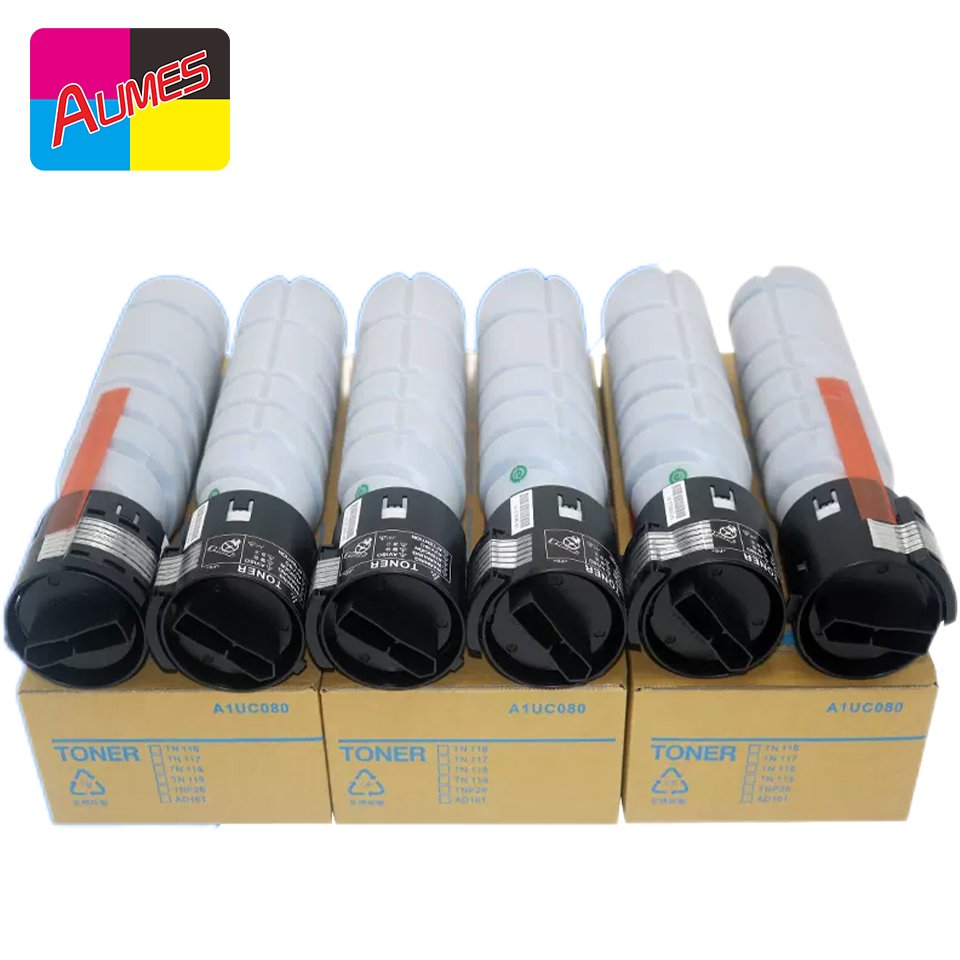 Japan Tomoegawa TN116 TN117 TN118 TN119 For Konica BK Toner Cartridge for Minolta Bizhub 164 184 7718 215 195 185 Copier machine