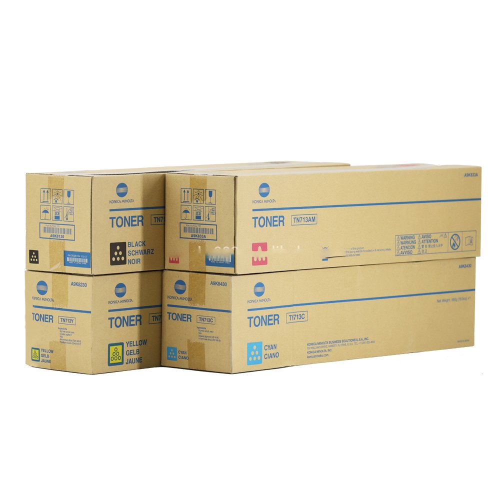 Konica Minolta TN713 Copier Color Toner Cartridge for Bizhub C759/C659 A9K8130 A9K8230 A9K8330 A9K8430
