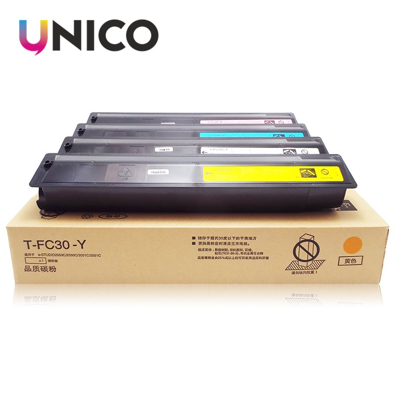 UNICO Compatible Toner Cartridge T-fc30 For Toshiba E-studio 2050c 2051c 2550c 2551c Color Copier toner refill