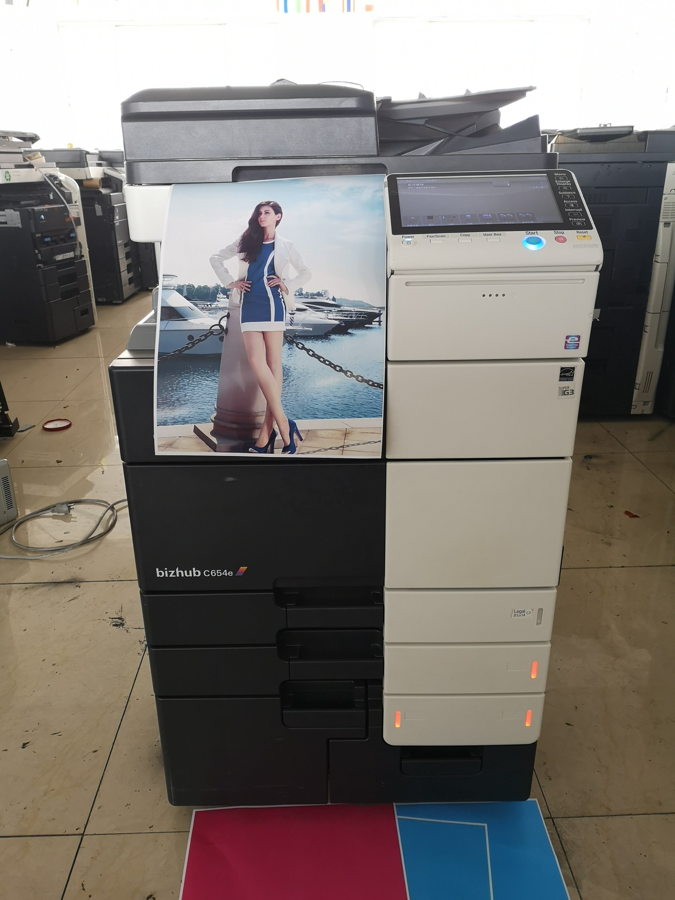 High Speed Color Laser Printer Refurbished Color Photocopy Machine Multifunction Printer Copier For Konica Minolta bizhub C654e