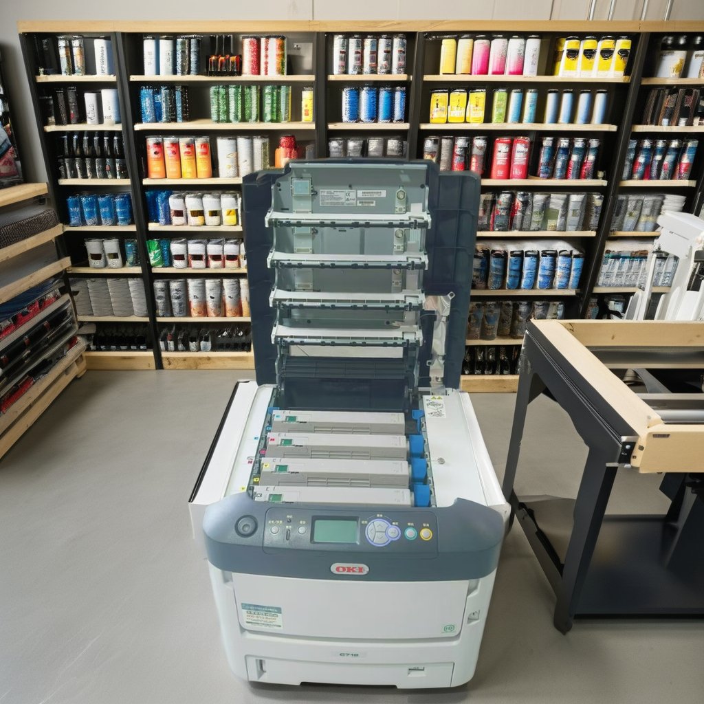 Refurbished OKI c711 c712 A4 color laser commercial office thick paper printer