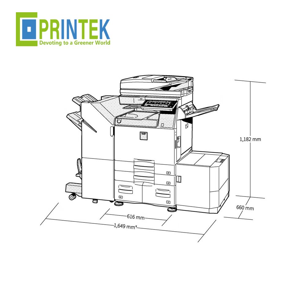 Hot Sale Wide Format A2 Colour Copier Laser Color Printer 654/754 Photocopier Machine For Sharp