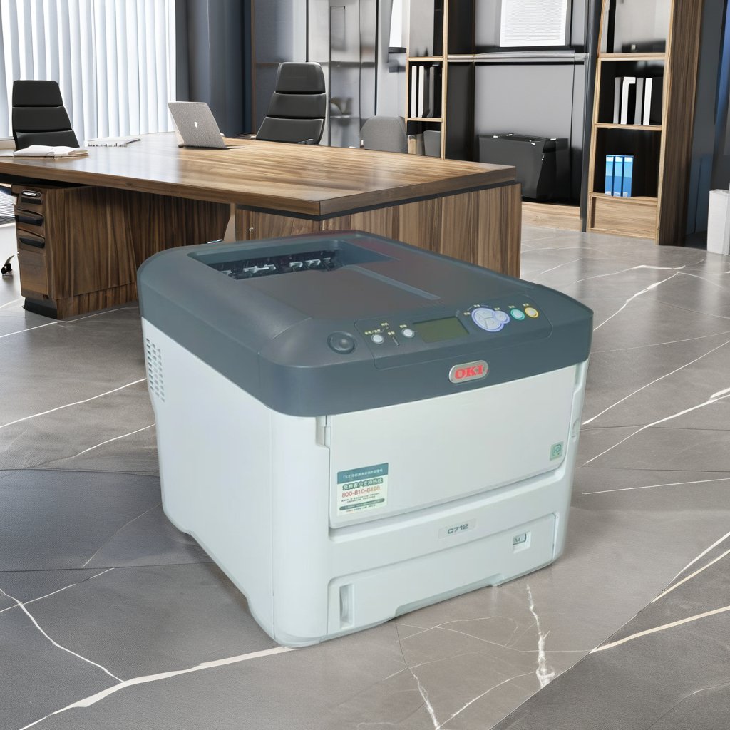 Refurbished small desktop color laser A4OKI C711 C712 printing product packaging box adhesive label sticker printer