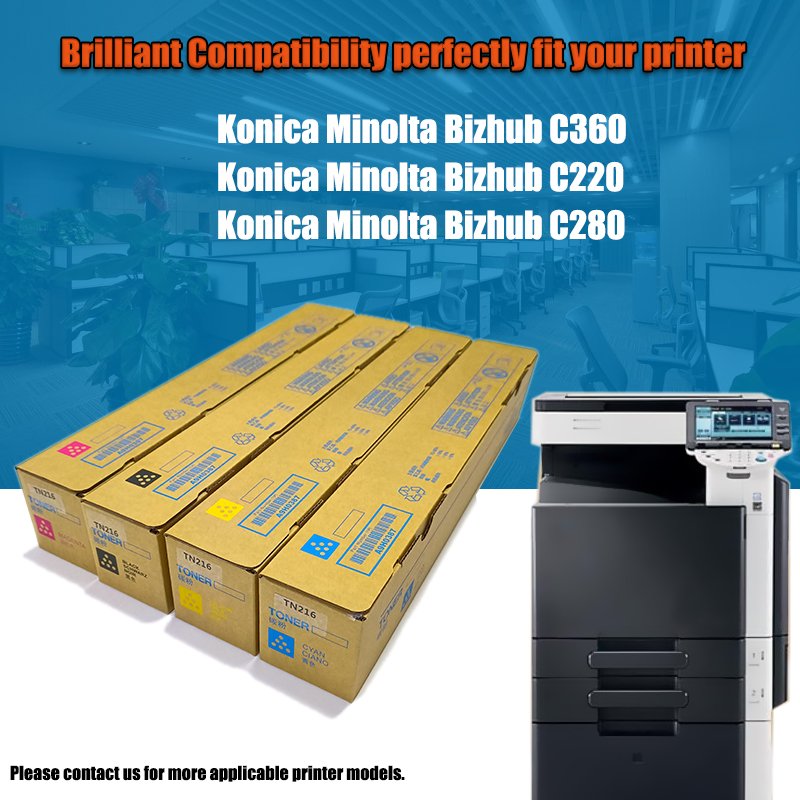 TN216 TN319 Hot Selling Color Toner Cartridge Konica Toner Cartridge For Konica Minolta Bizhub C220 C280 C360 220 280 360 Copier