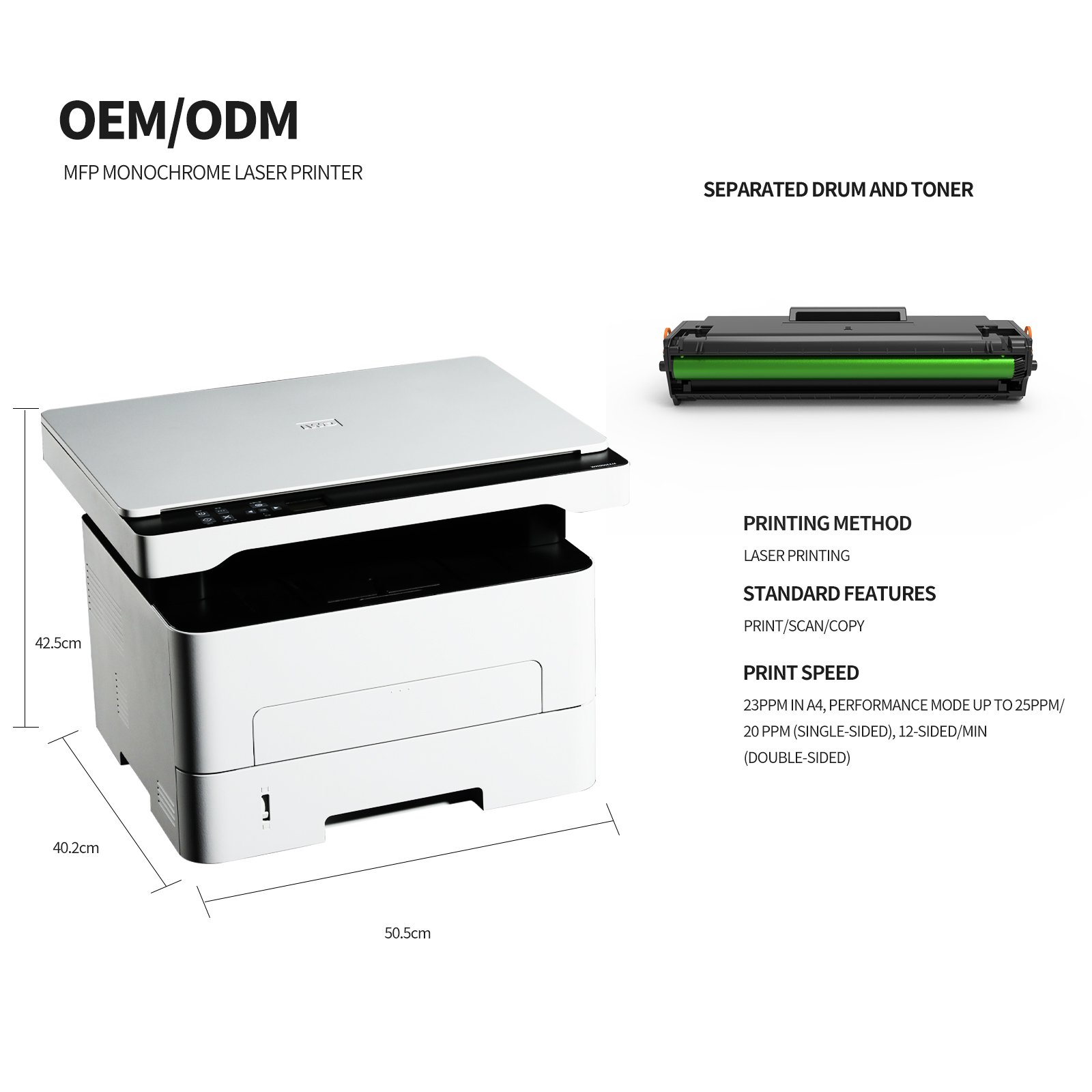 M2500DW Printable Laser Printer Multifunctional A4 Black And White Scan Copier Machines Office Print