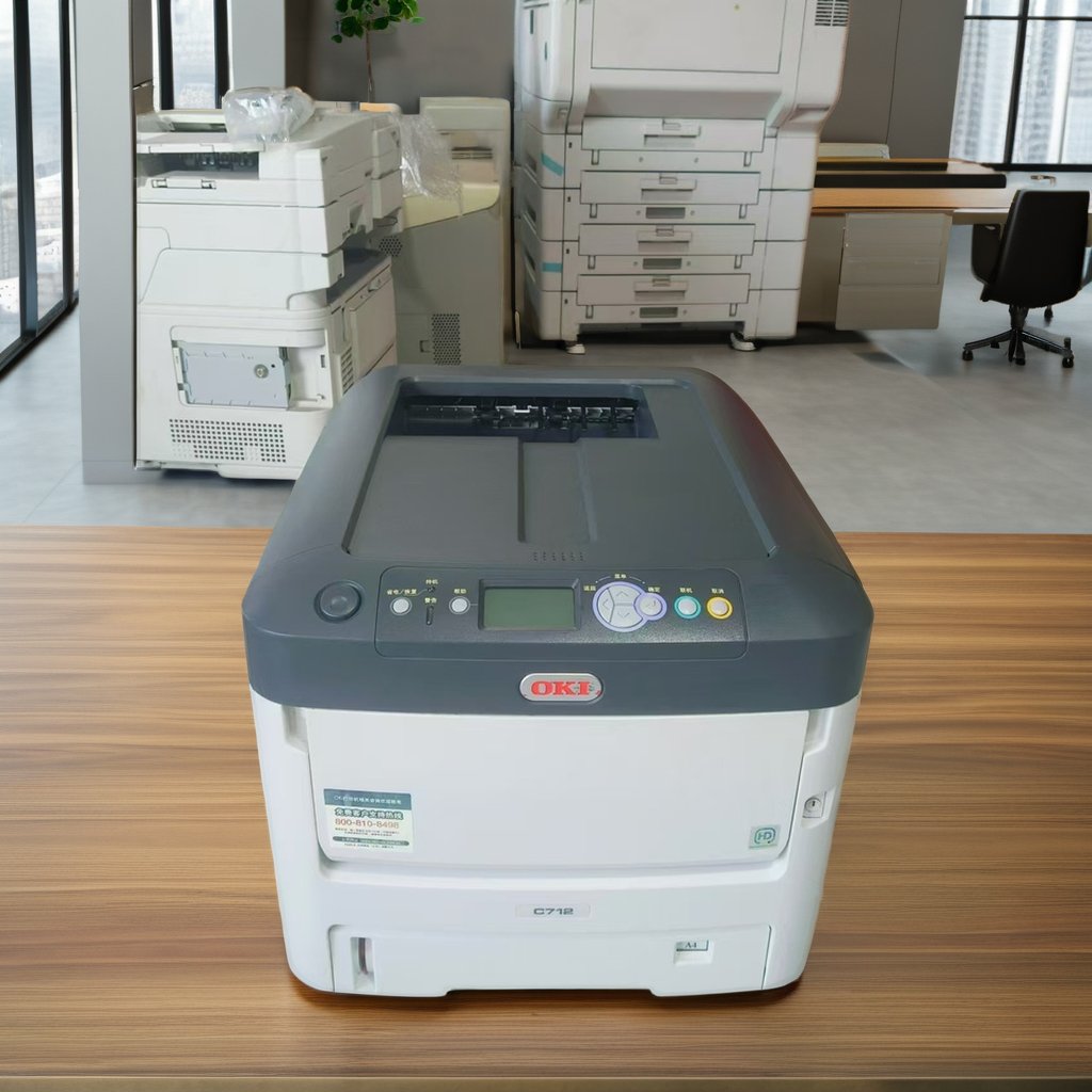 Used laser printer OKI C711 C712 label thick paper color printing machine 300 GSM color printer