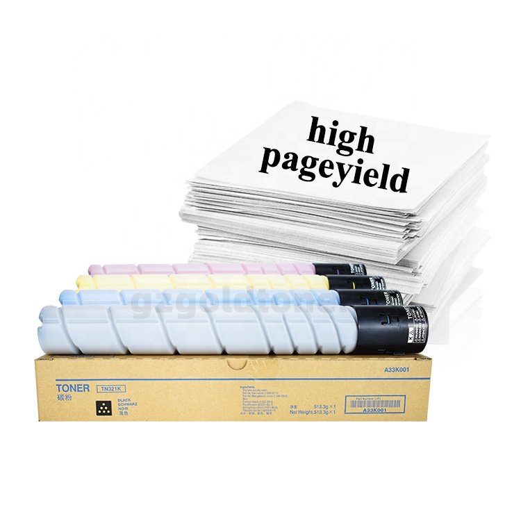 Factory Wholesale Color Toner cartridge TN321 for Konica Minolta bizhub C224 C364 C284 224e 284e 364e Color copier