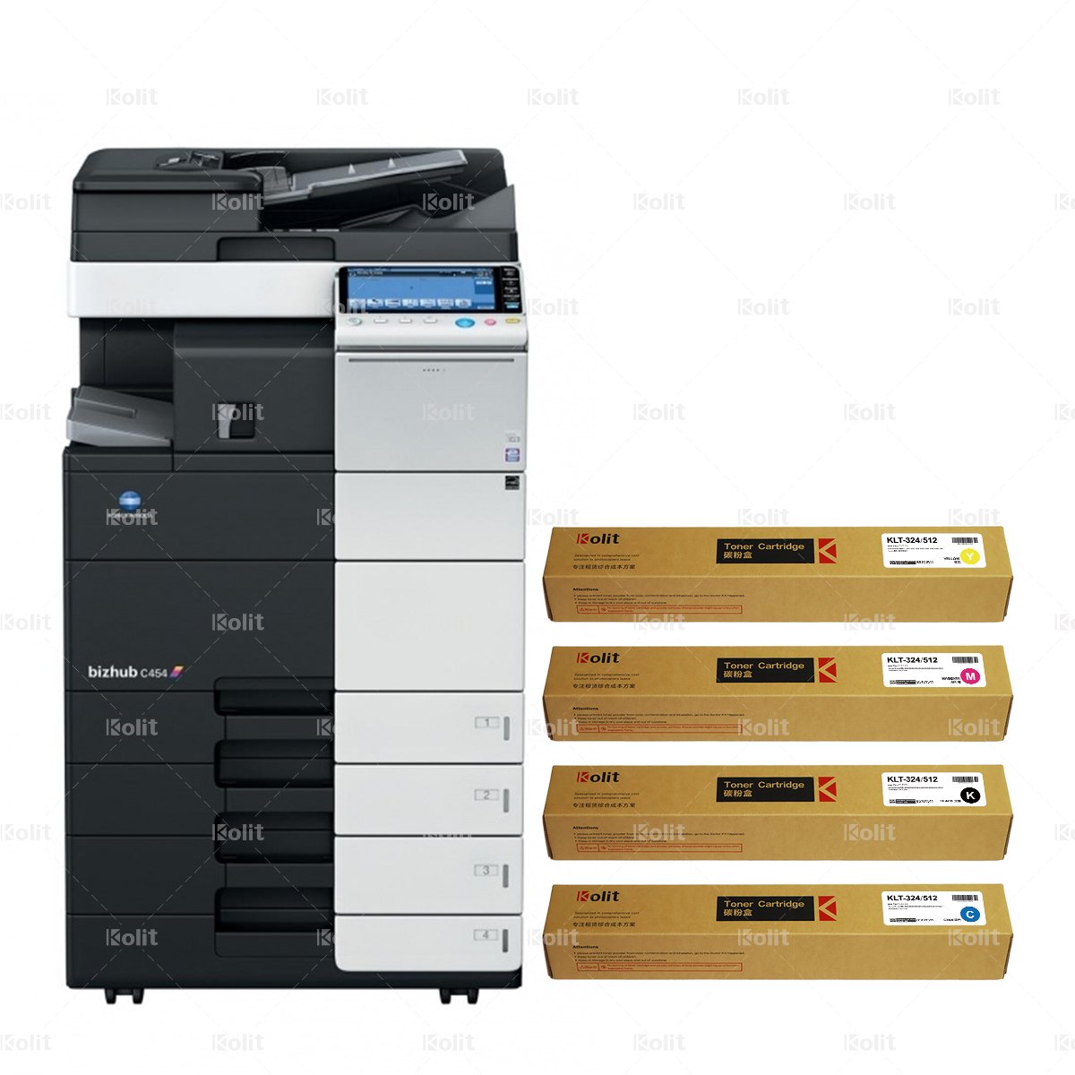 Laser Printer A3 Photocopy Printer Machine Konica Minolta Bizhub C454/454e Color Multifunction Refurbished Copiers