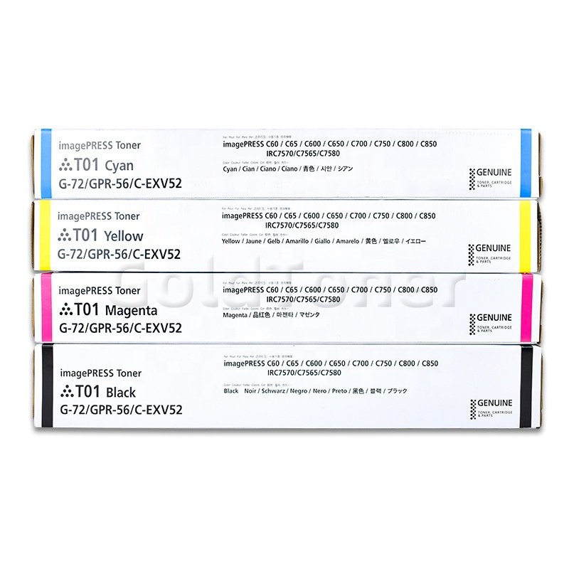 Compatible NPG72 GPR56 C-EXV52 T01 Toner Cartridge Manufacturer for canon imagePRESS C60 C600 C700 C800 Color Copier