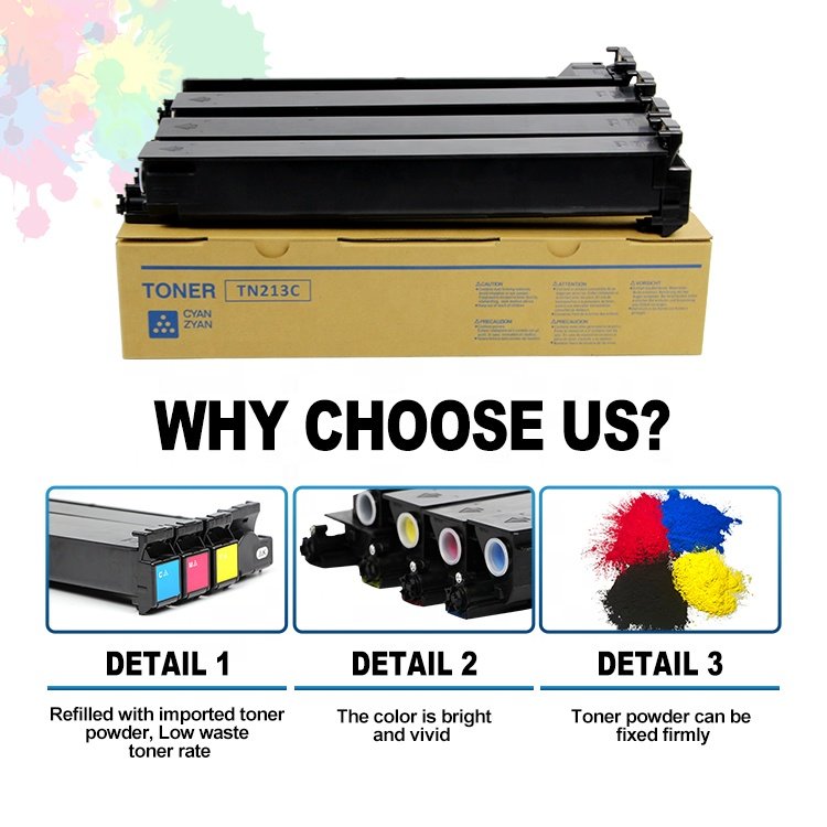 China Supplier Compatible TN213 TN214 TN314 Toner Cartridges for Konica Minolta Bizhub C253 C203 High Quality Copier Parts Toner