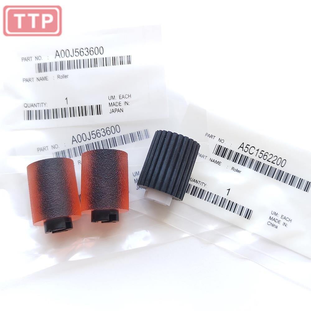 Paper pickup roller kit set for Minolta BH 283 363 423 C364 C284 C224 feed roller separation roller. A5C1562200,A00J563600