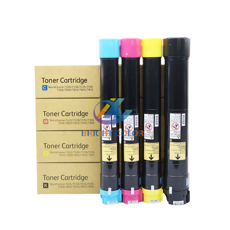 WC7525 Color Toner Cartridge Cost effective Long Life For Xerox WorkCentre 7525 7530 7535 7545 7556 7830 Copier Spare Parts