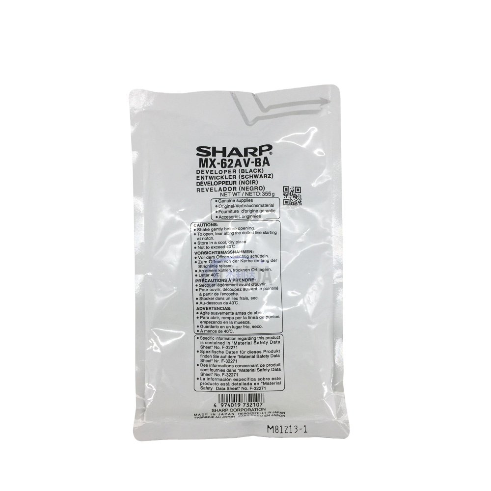 Original For Sharp developer MX 603050 3070 4050 4070 5070 6050 Copier Spare Parts 355g black