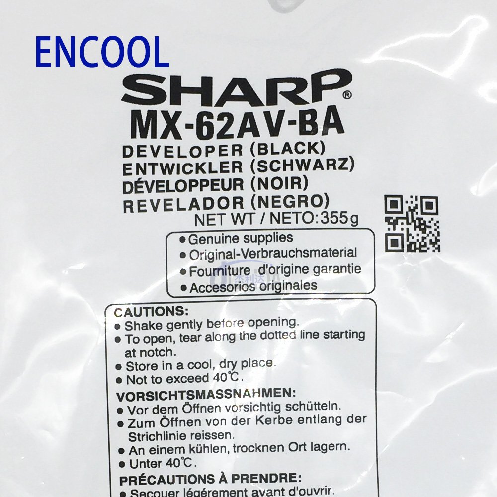 Original For Sharp developer MX 603050 3070 4050 4070 5070 6050 Copier Spare Parts 355g black