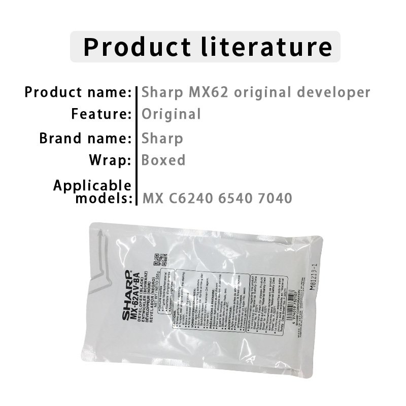 Original For Sharp developer MX 603050 3070 4050 4070 5070 6050 Copier Spare Parts 355g black