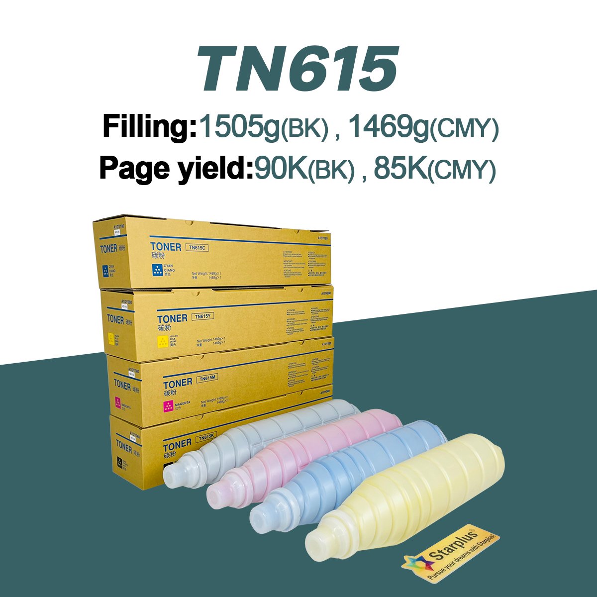 Original quality compatible konica minolta TN622 TN619 TN615 toner cartridge for buzhub C1100 C1060 1070 C8000 C1085 copier