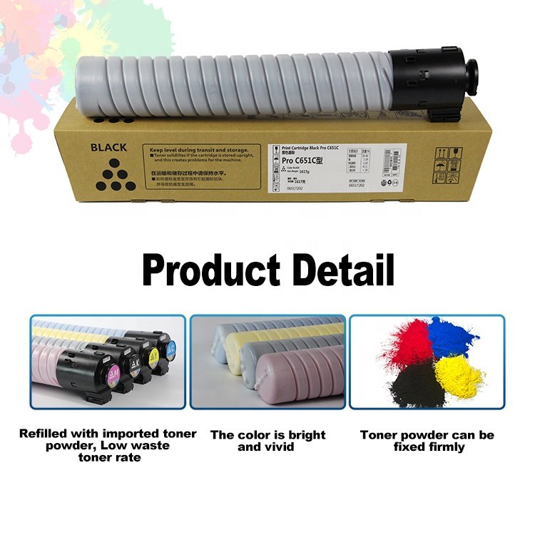 Factory Wholesale Pro C651 Toner Cartridge for Ricoh Pro C651 C751 High Quality Copier Spare Parts Photocopier Machine Supplies