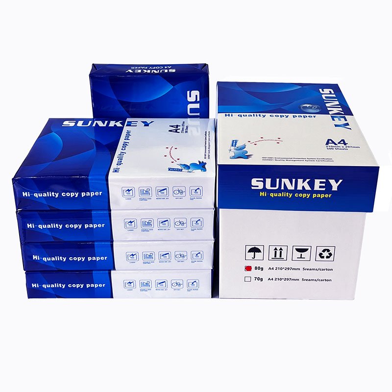 Wholesale Hard A4 Size 80 Gsm 75 Gsm 70 Gsm Printing Papier Ram Copier 500 Ream Sheets Double Bond Office A Copy Papel