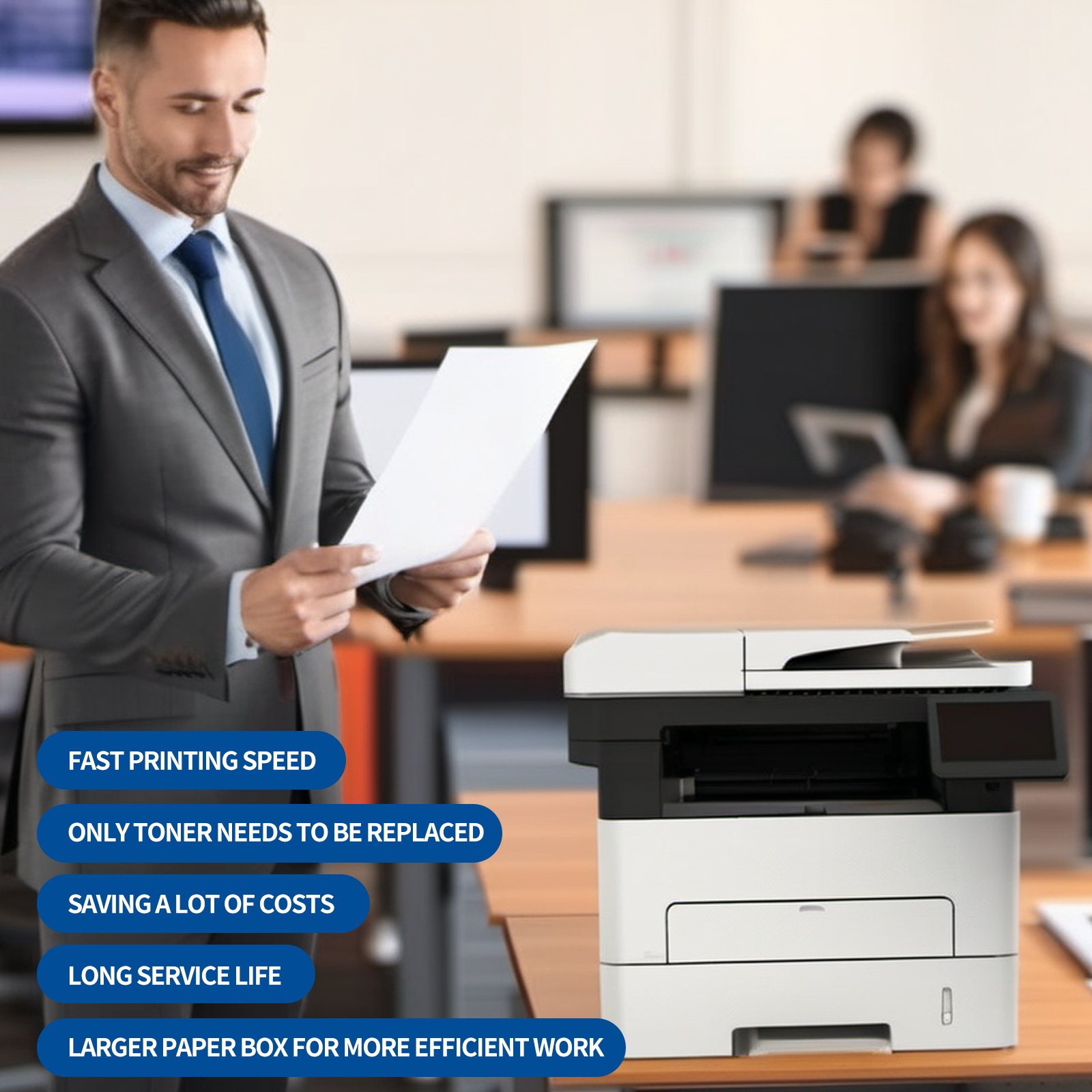GBM-B3010SDN A3 A4 A5 MFQ Monochrome Laser printer With Scan Copier Use Drum toner