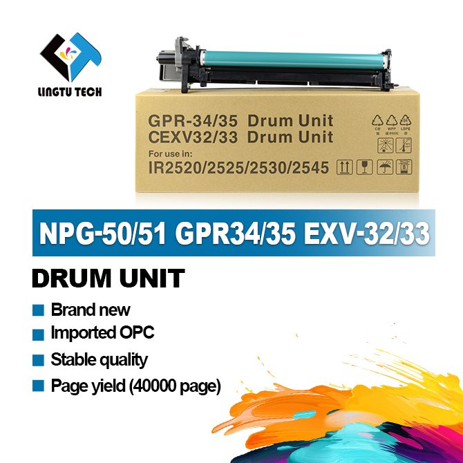 High Quality Compatible Drum Unit NPG-50/51 GPR34/35 EXV-32/33 for canon IR2520/2525/2530/2545 Copier Machine Supplies
