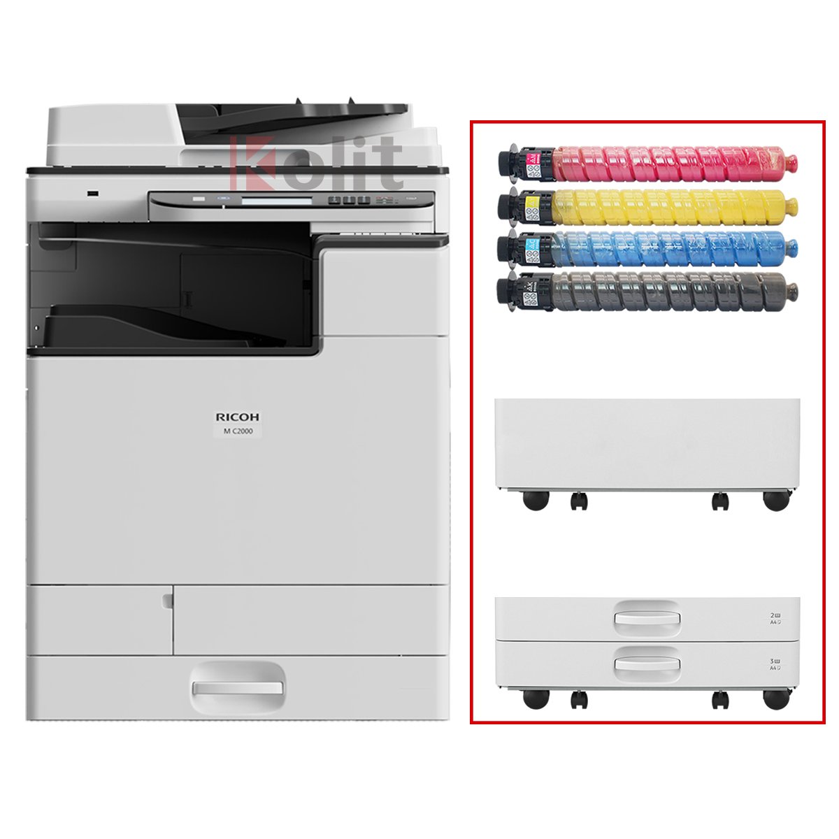 Customized Drum Unit Multifunction Color Photocopy Machine MC2000 Office Printer Photocopier For Ricoh MPS Leasing Copier