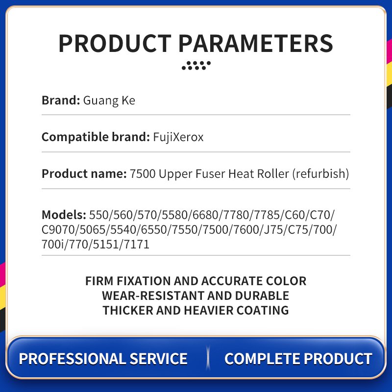 Heat Roller Roller For Xerox C60 C70 J75 C75 700 550 560 570 5580 6680 7780 Upper Fuser Roller