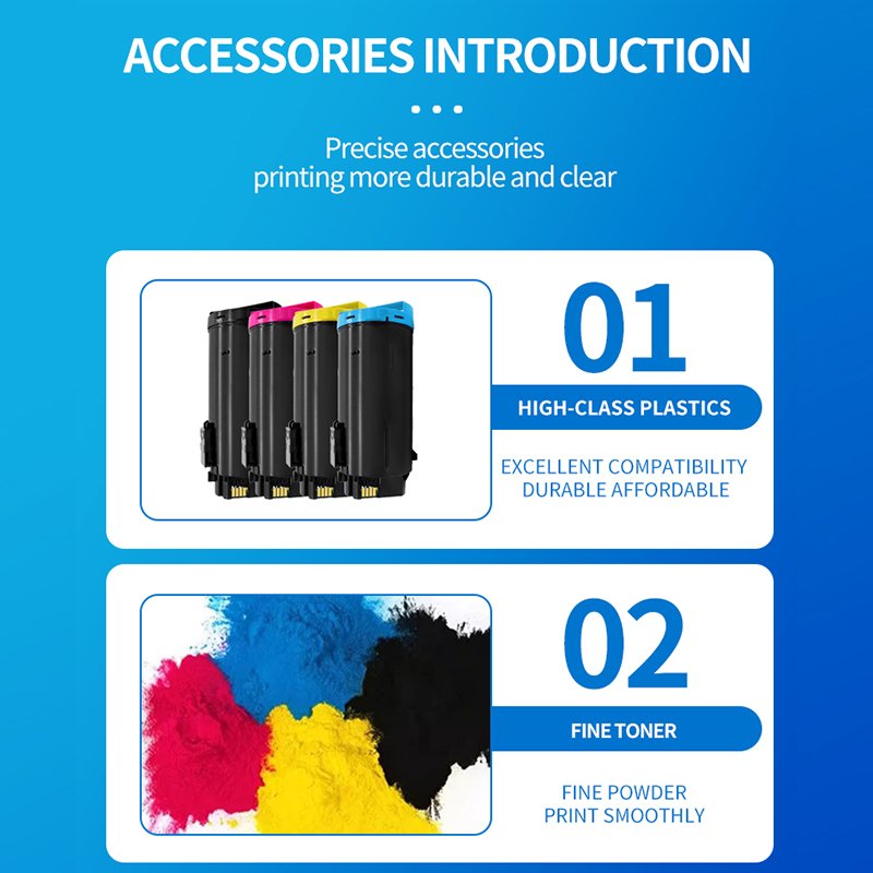 YuZhiQi Compatible Xerox Toner Cartridge Xerox 6515 Toner Refill For Xerox 6510 Color Printer